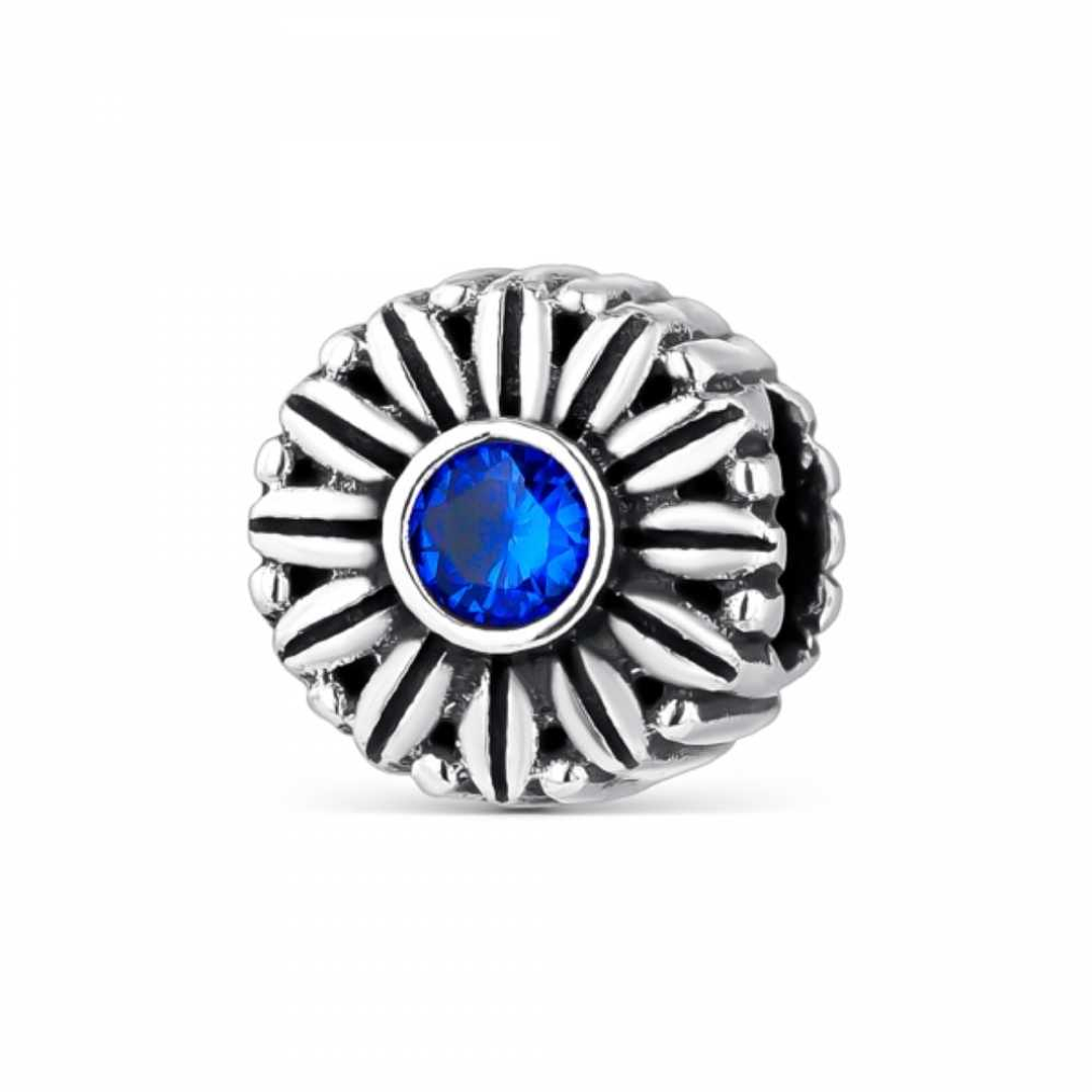 Abalorio sueño azul cristal plata 1