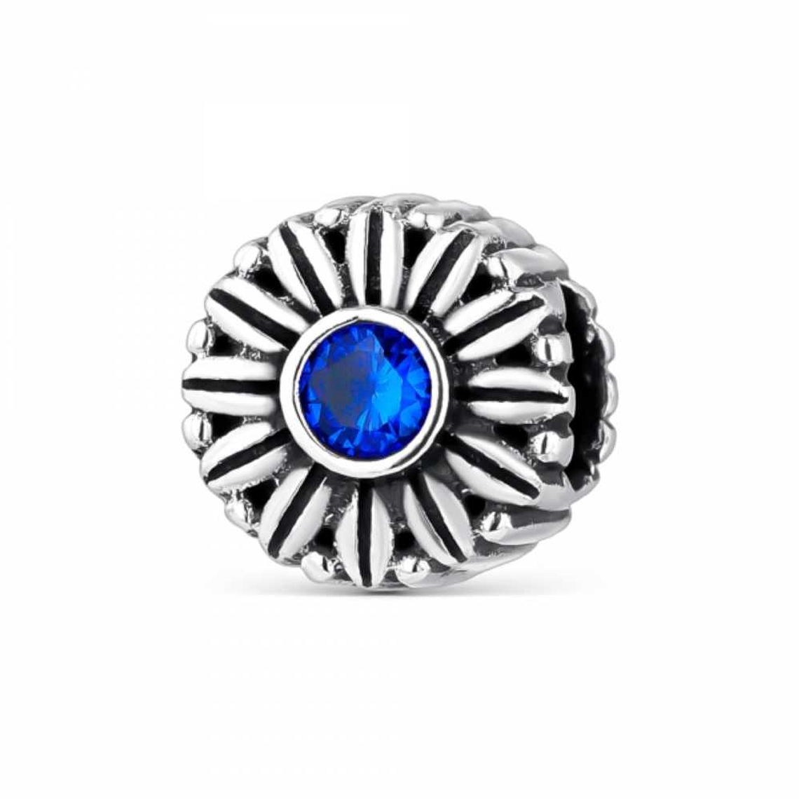 Abalorio sueño azul cristal plata 1