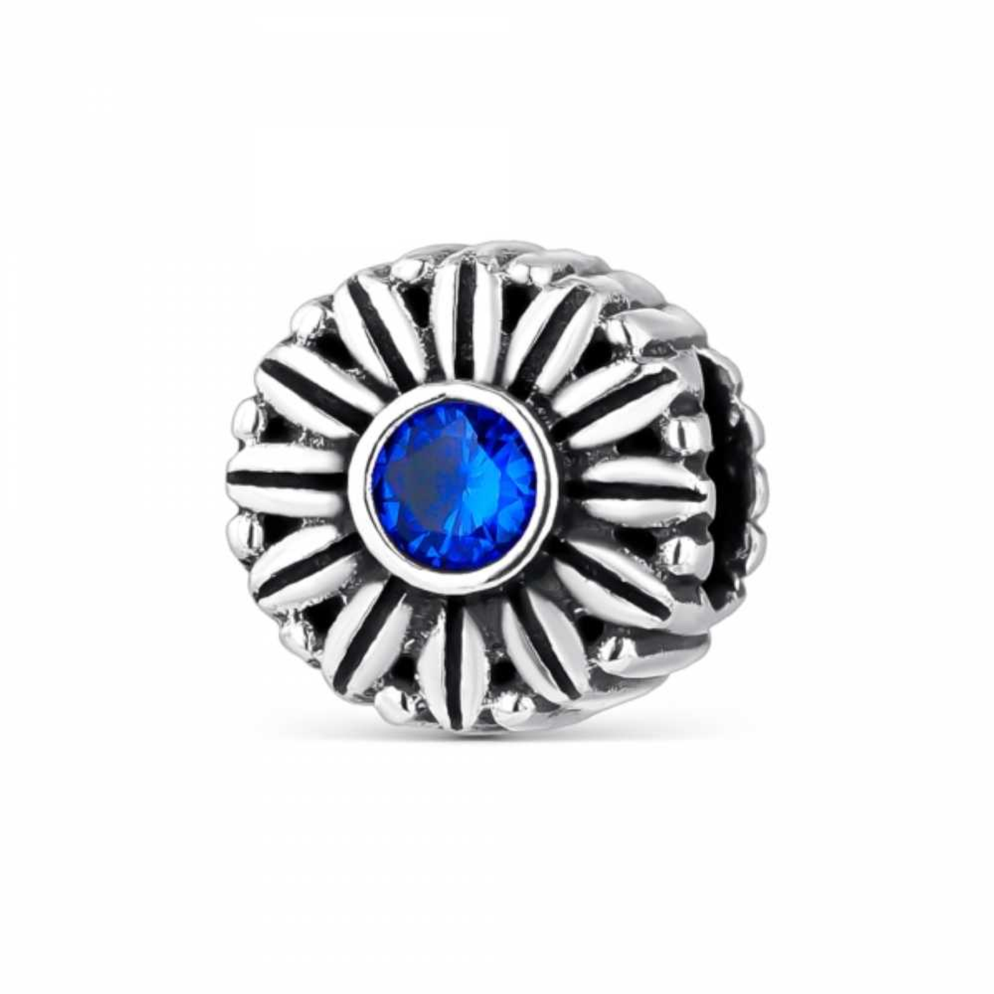 Abalorio sueño azul cristal plata 1