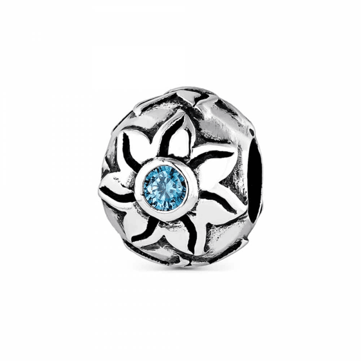 Abalorio aura azul plata 1