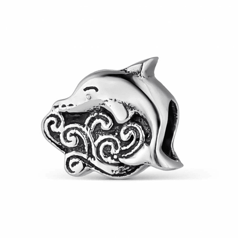 Abalorio delfín del mar plata