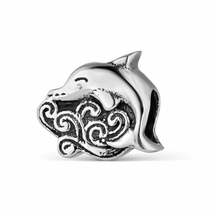 Abalorio delfín del mar plata 1