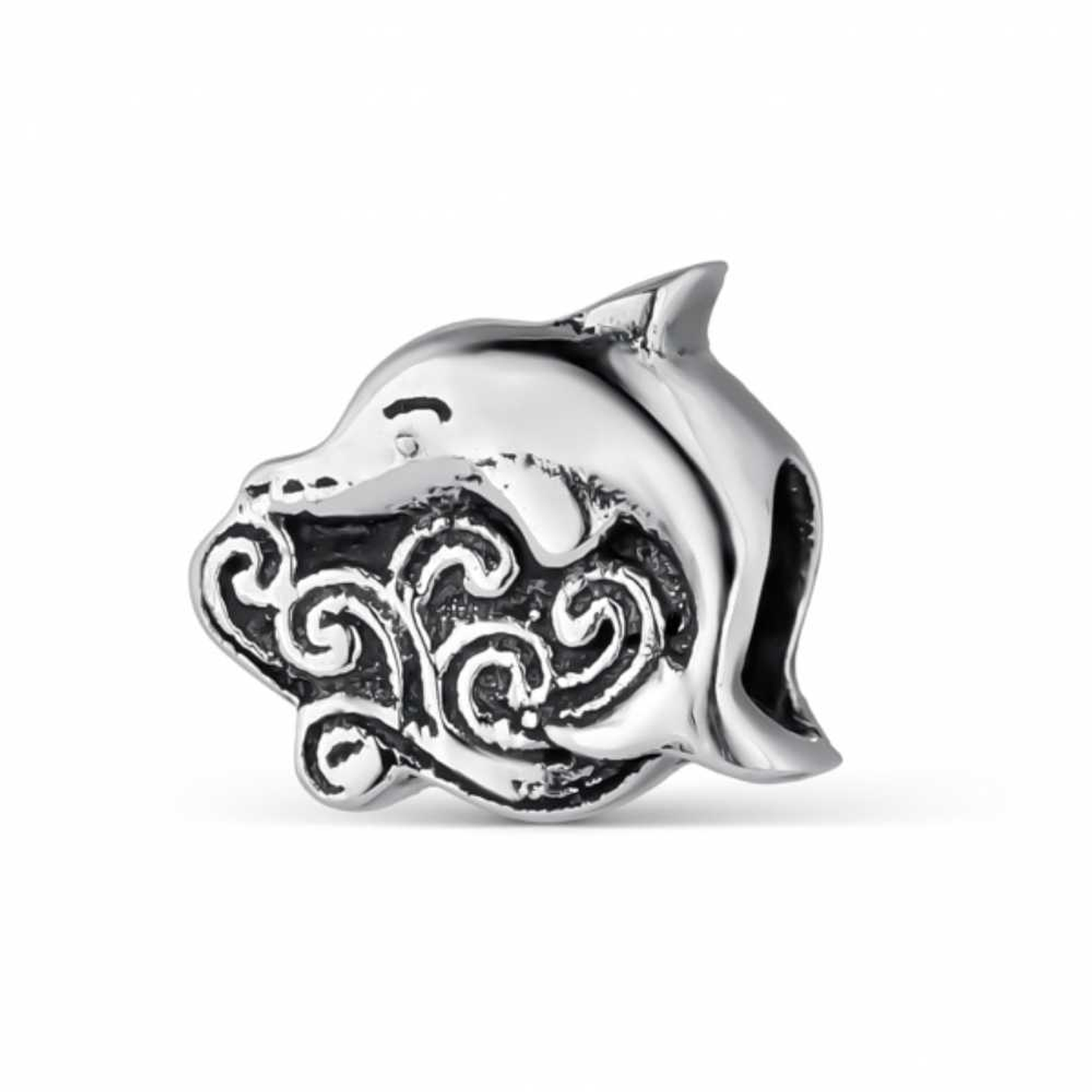 Abalorio delfín del mar plata 1