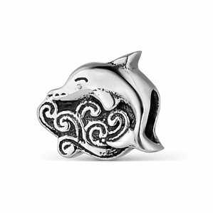 Abalorio delfín del mar plata