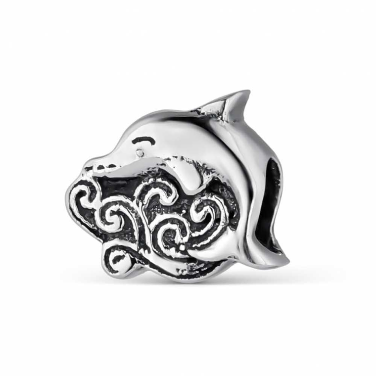 Abalorio delfín del mar plata 1