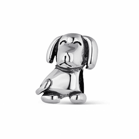 Abalorio perro plata 