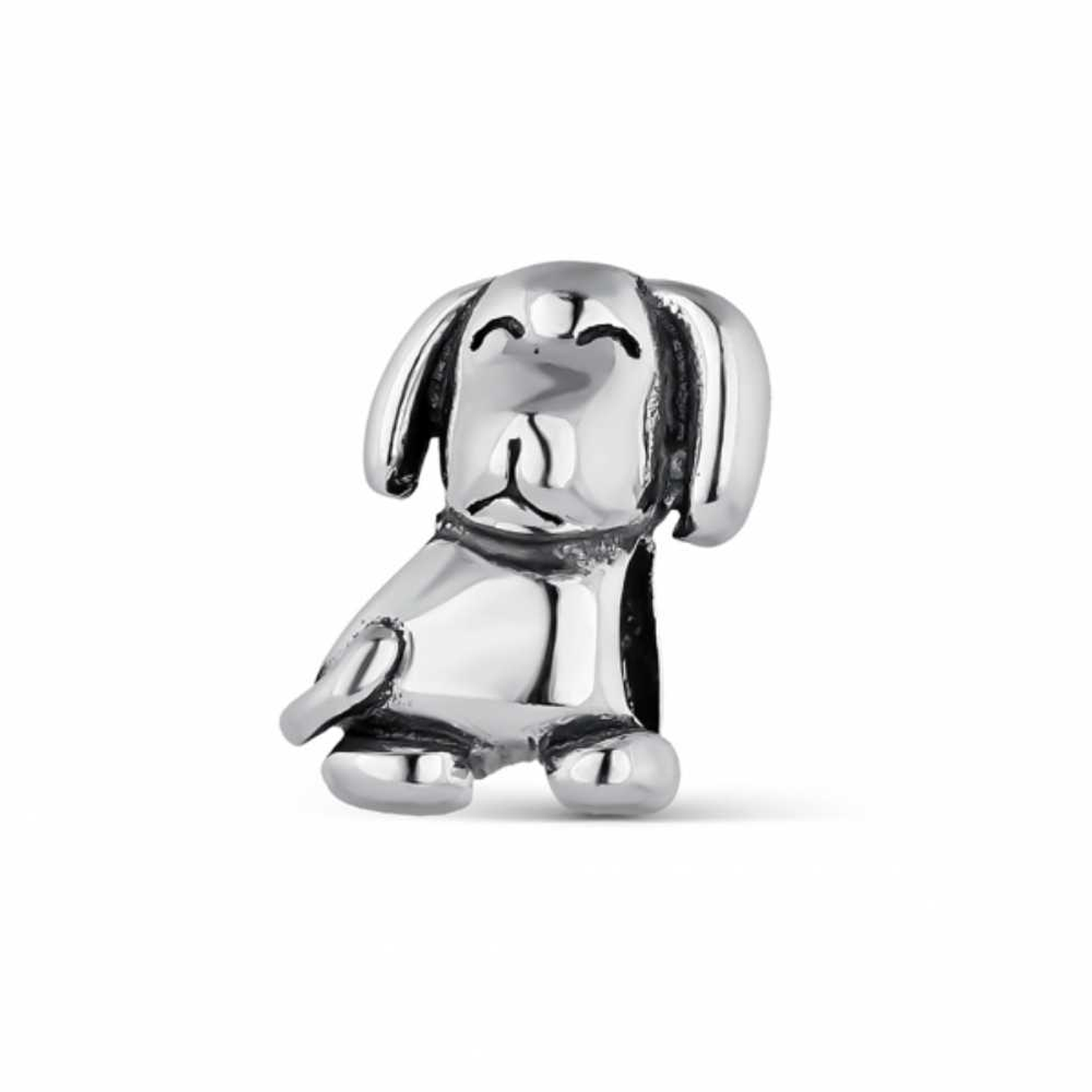 Abalorio perro plata  1