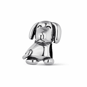 Abalorio perro plata 