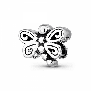 Abalorio libélula plata