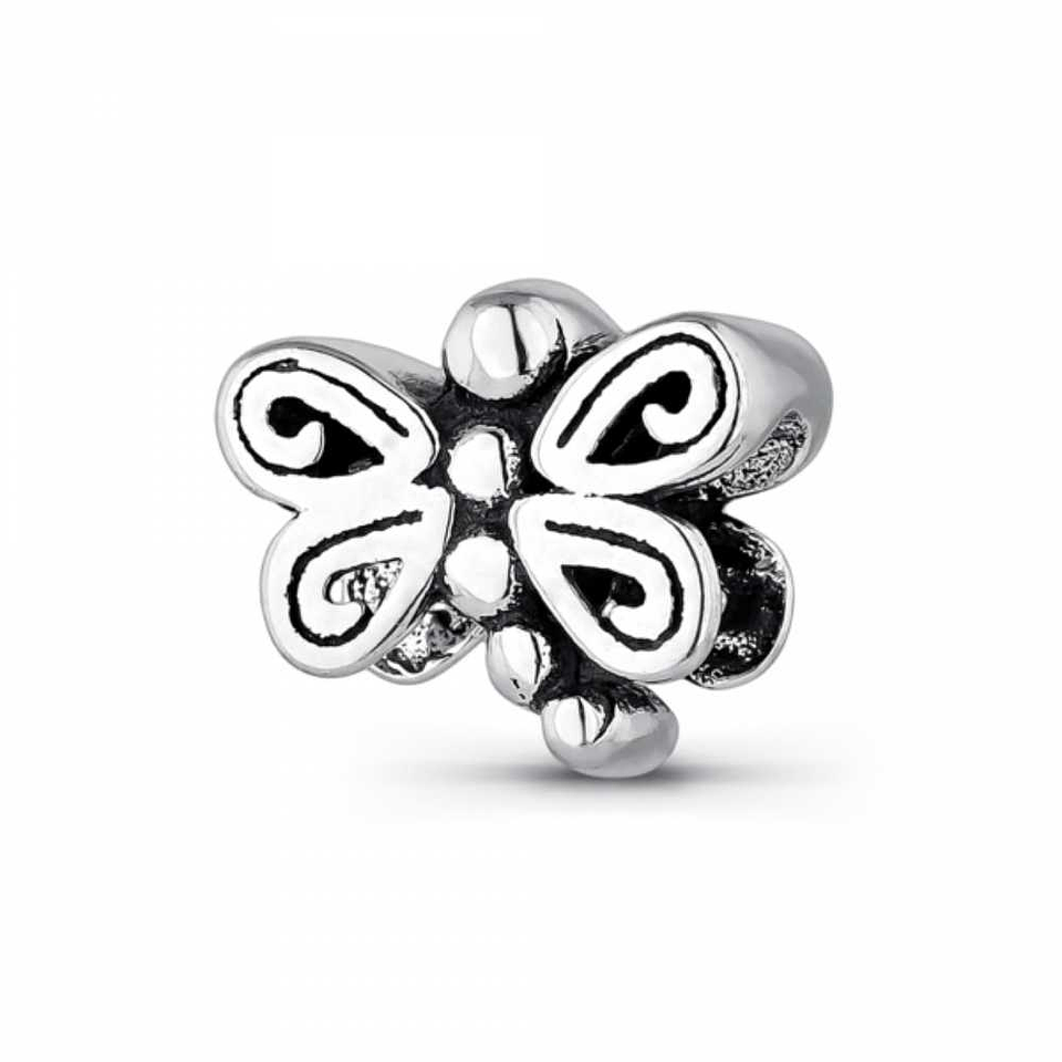 Abalorio libélula plata 1