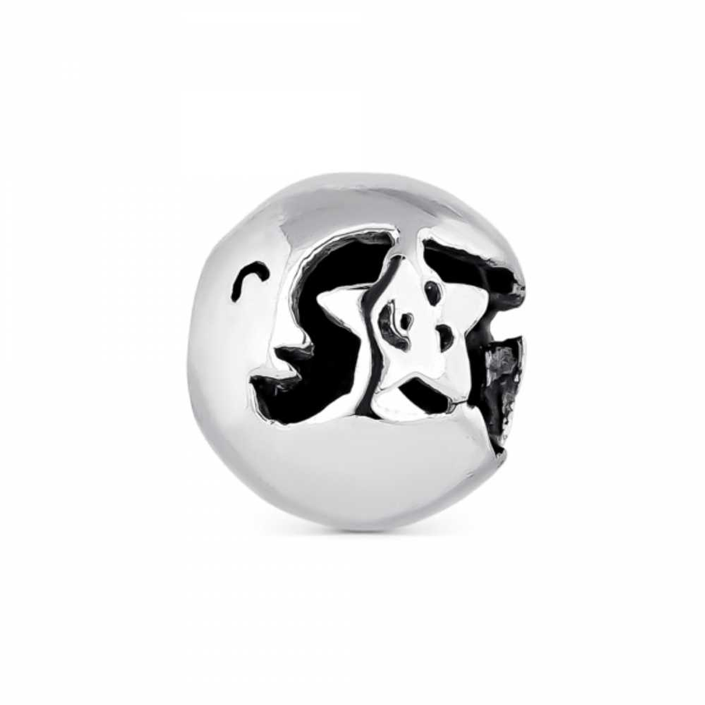 Abalorio abrazo de luna plata 1