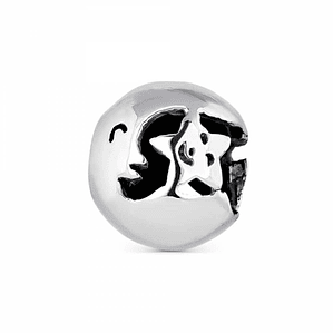 Abalorio abrazo de luna plata