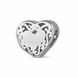 Abalorio cariño plata