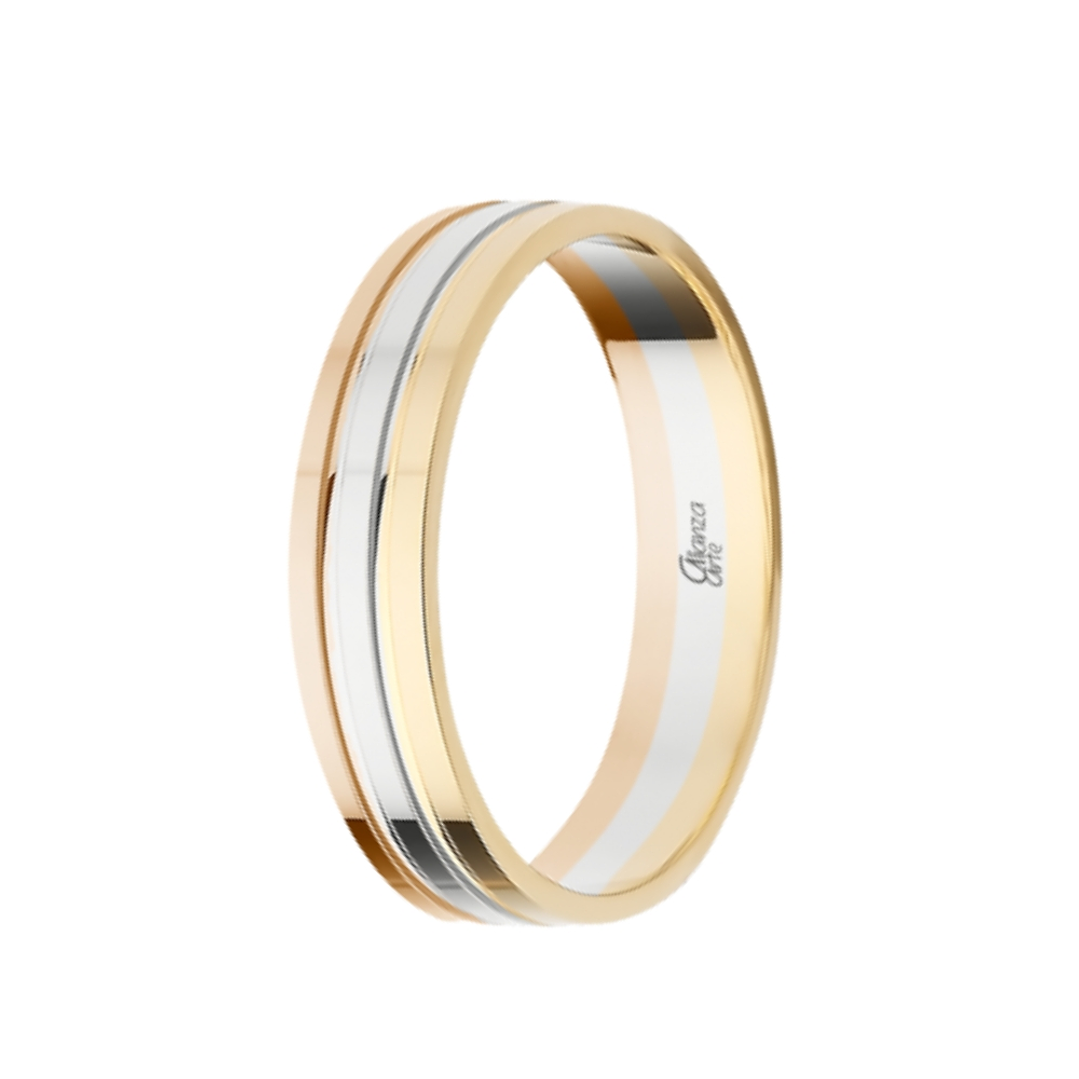 Alianza combinada Oro 4.5 mm 2