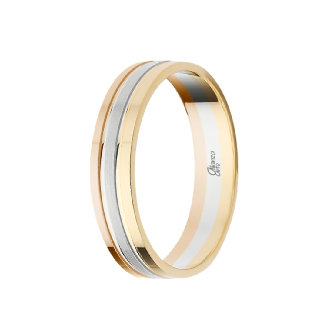 Alianza combinada Oro 4.5 mm 3