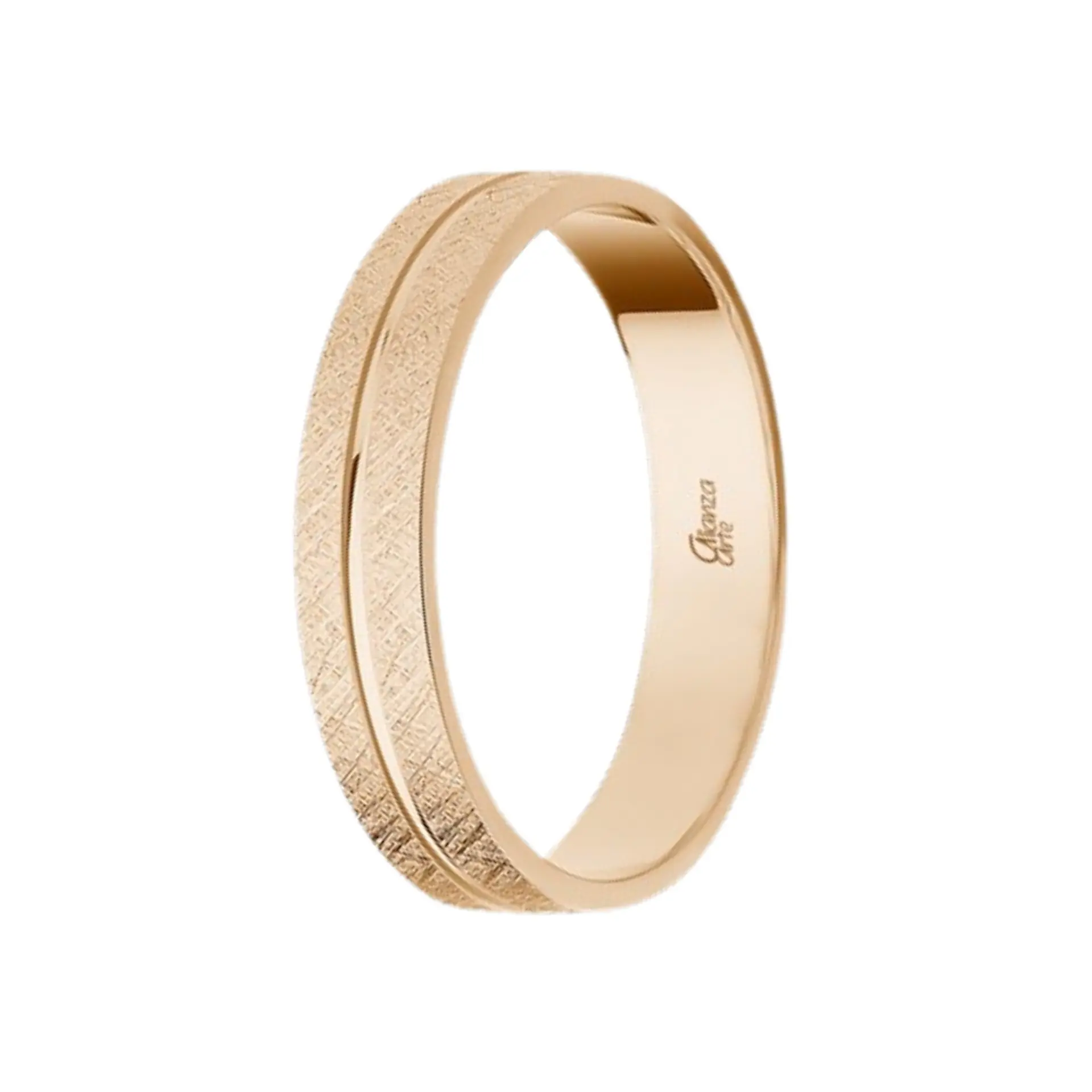 Alianza de Oro rosa 4 mm 1