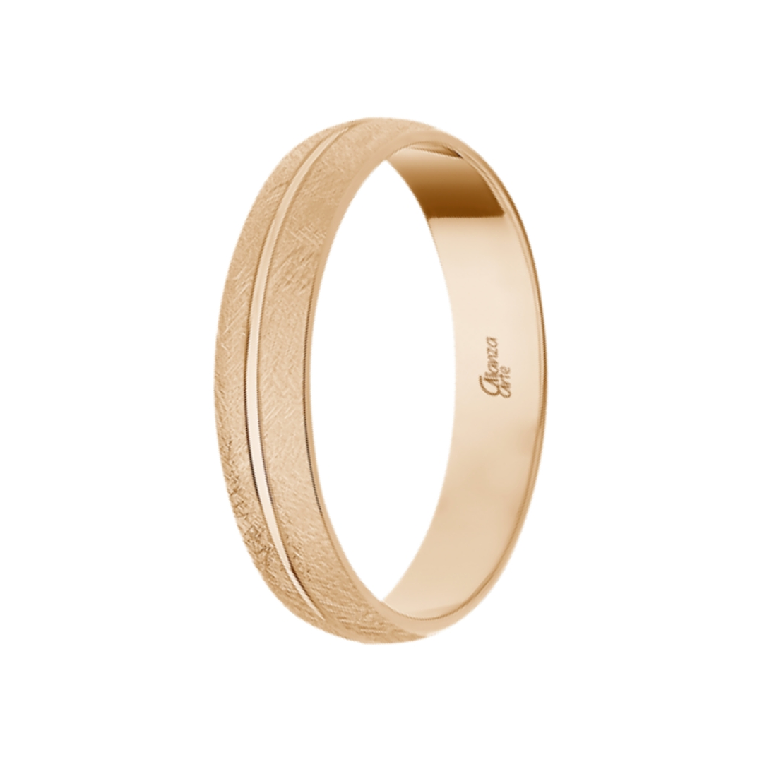 Alianza de Oro rosa 4 mm 1