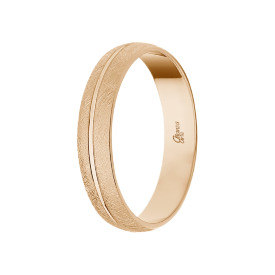 Alianza de Oro rosa 4 mm 1