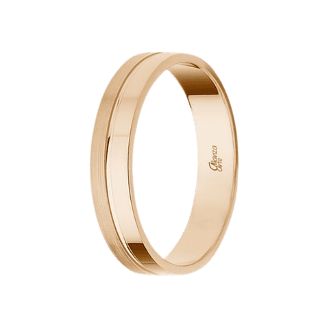 Alianza de Oro rosa 4 mm