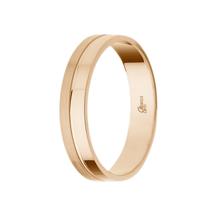 Alianza de Oro rosa 4 mm 1