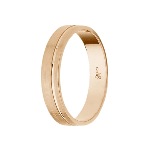 Alianza de Oro rosa 4 mm