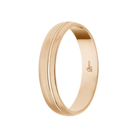 Alianza de Oro rosa 4 mm
