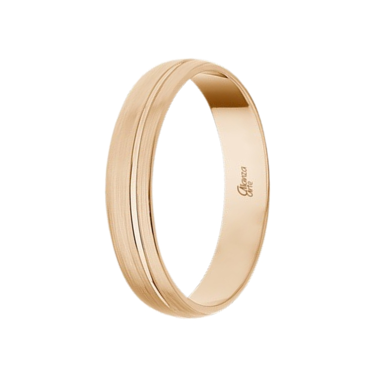 Alianza de Oro rosa 4 mm 1