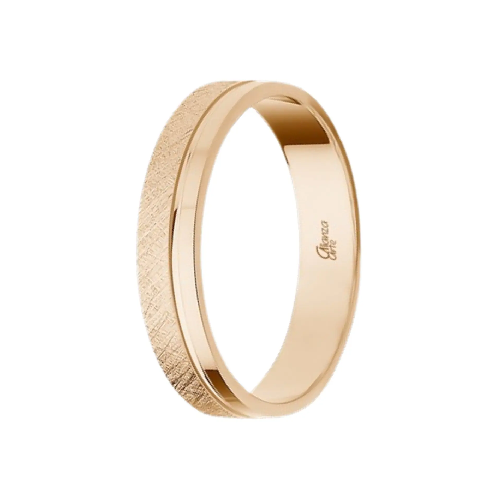 Alianza de Oro rosa 4 mm 1