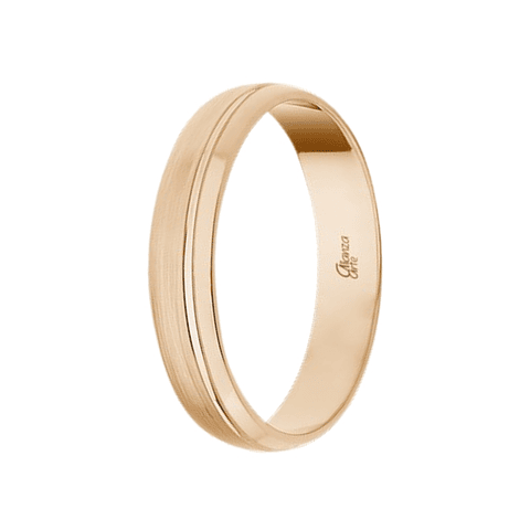 Alianza de Oro rosa 4 mm