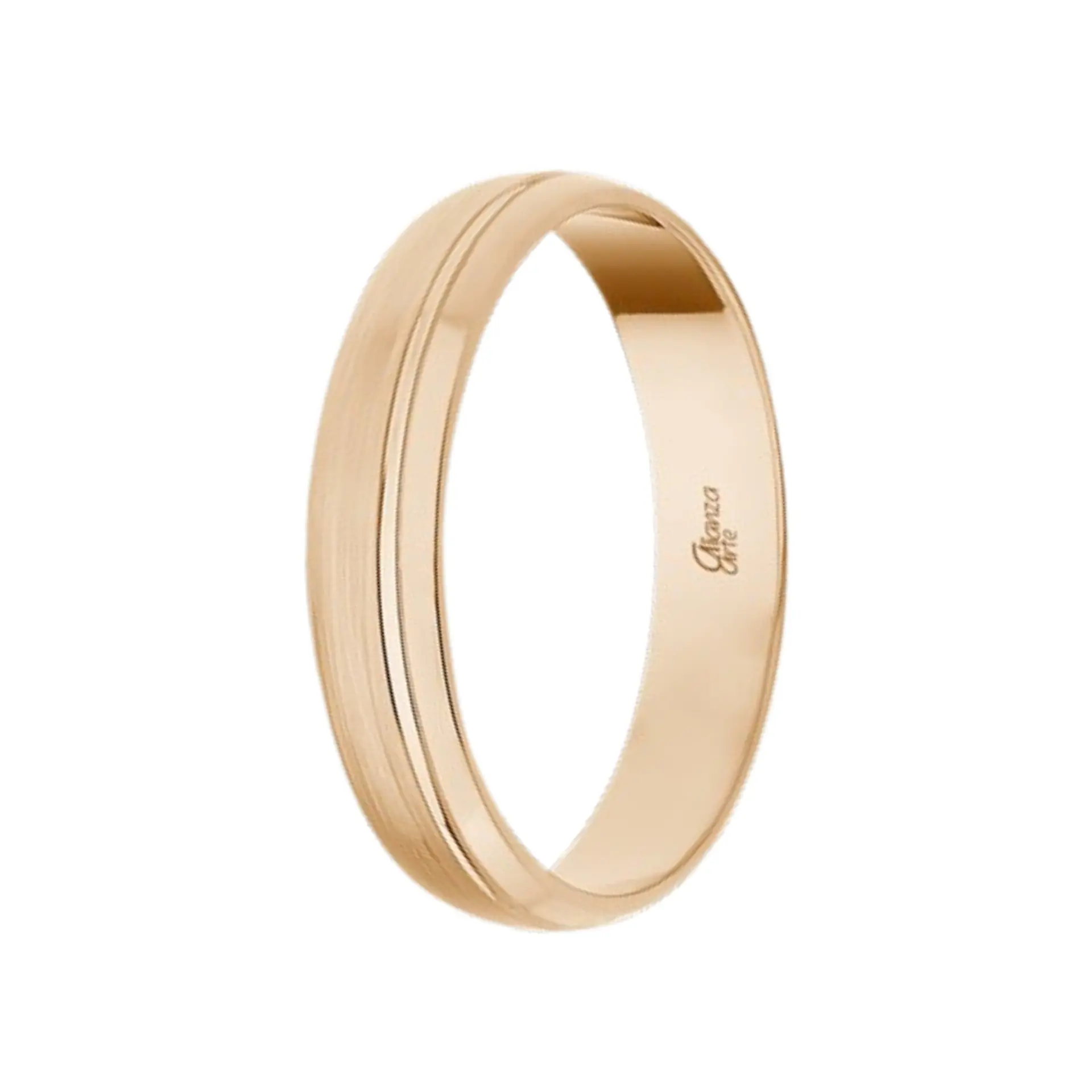Alianza de Oro rosa 4 mm 1