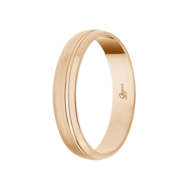 Alianza de Oro rosa 4 mm 1