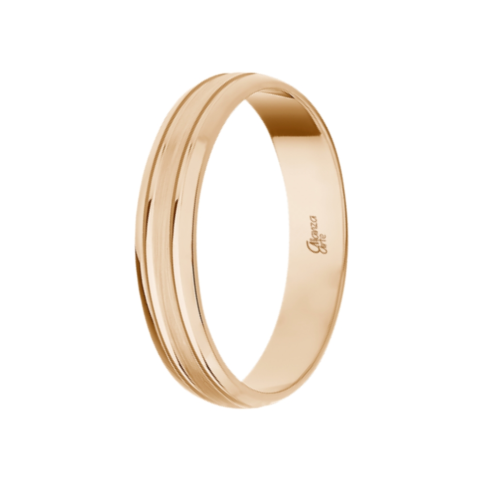 Alianza de Oro rosa 4 mm 1