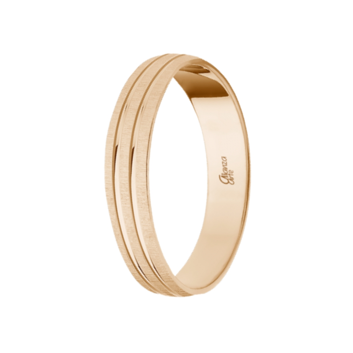 Alianza de Oro rosa 4 mm 2