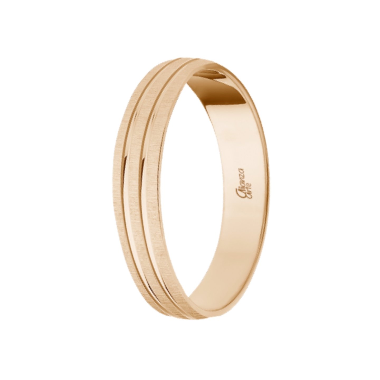 Alianza de Oro rosa 4 mm 2