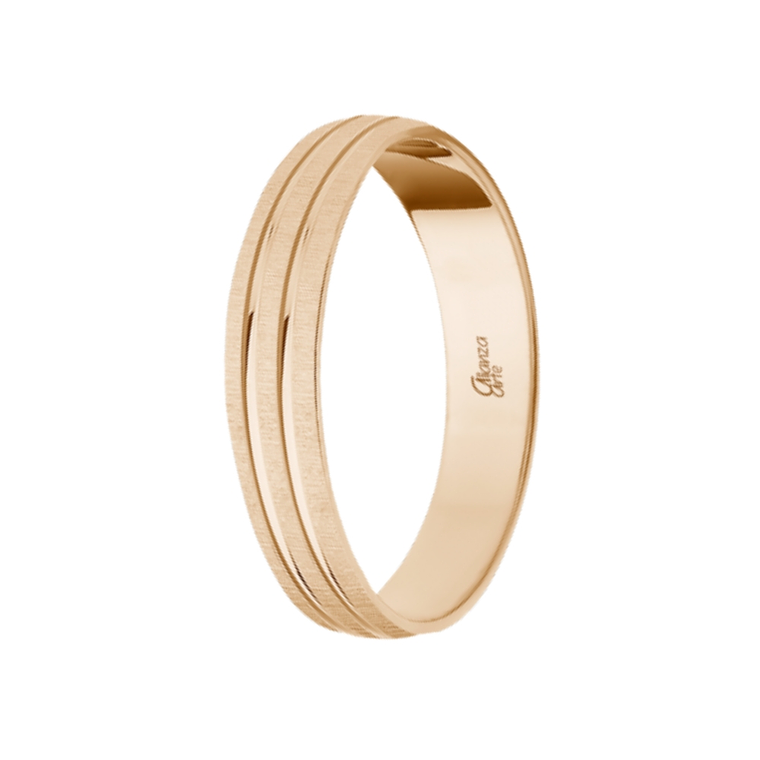 Alianza de Oro rosa 4 mm 2