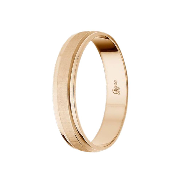 Alianza de Oro rosa 4 mm 1