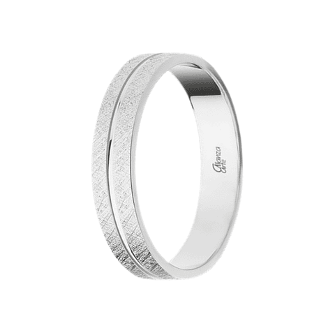 Alianza de Oro blanco 4 mm