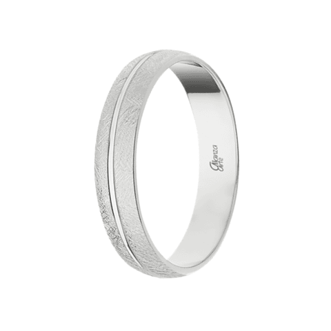 Alianza de Oro blanco 4 mm