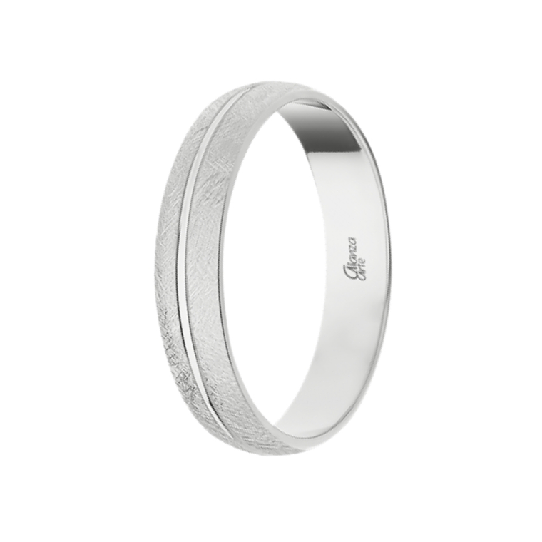 Alianza de Oro blanco 4 mm 1