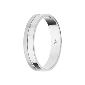 Alianza de Oro blanco 4 mm