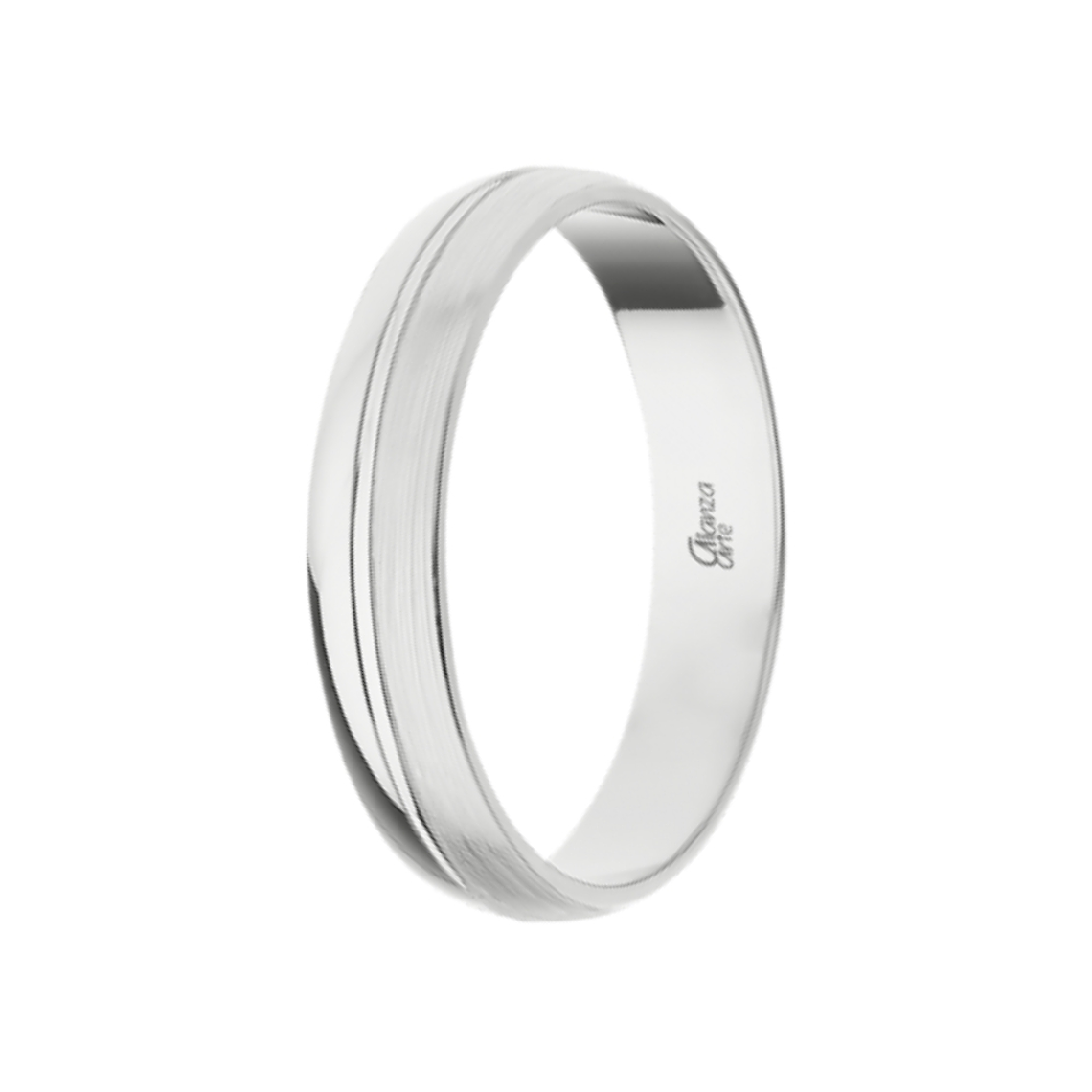 Alianza de Oro blanco 4 mm 1