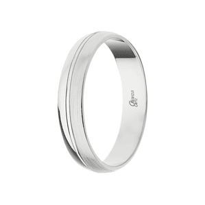 Alianza de Oro blanco 4 mm