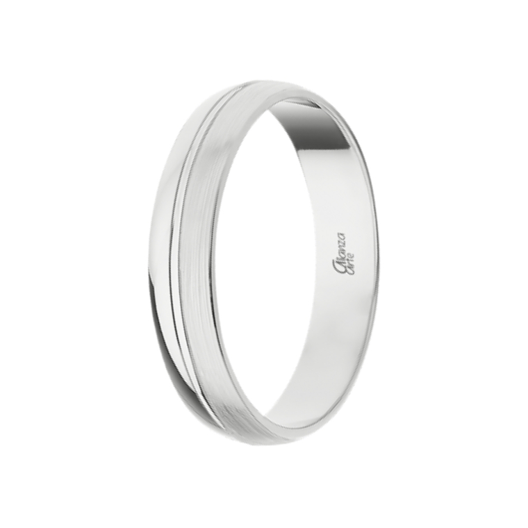 Alianza de Oro blanco 4 mm 1