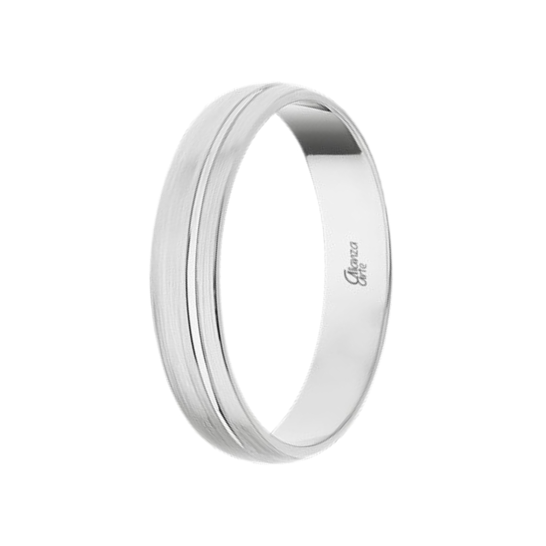 Alianza de Oro blanco 4 mm 1