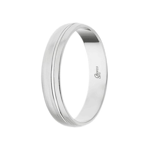 Alianza de Oro blanco 4 mm