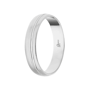 Alianza de Oro blanco 4 mm