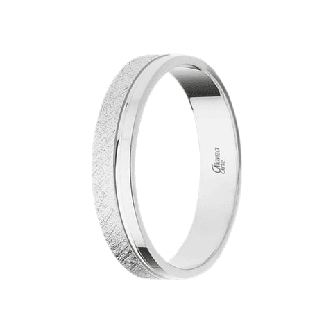 Alianza de Oro blanco 4 mm