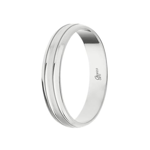 Alianza de Oro blanco 4 mm