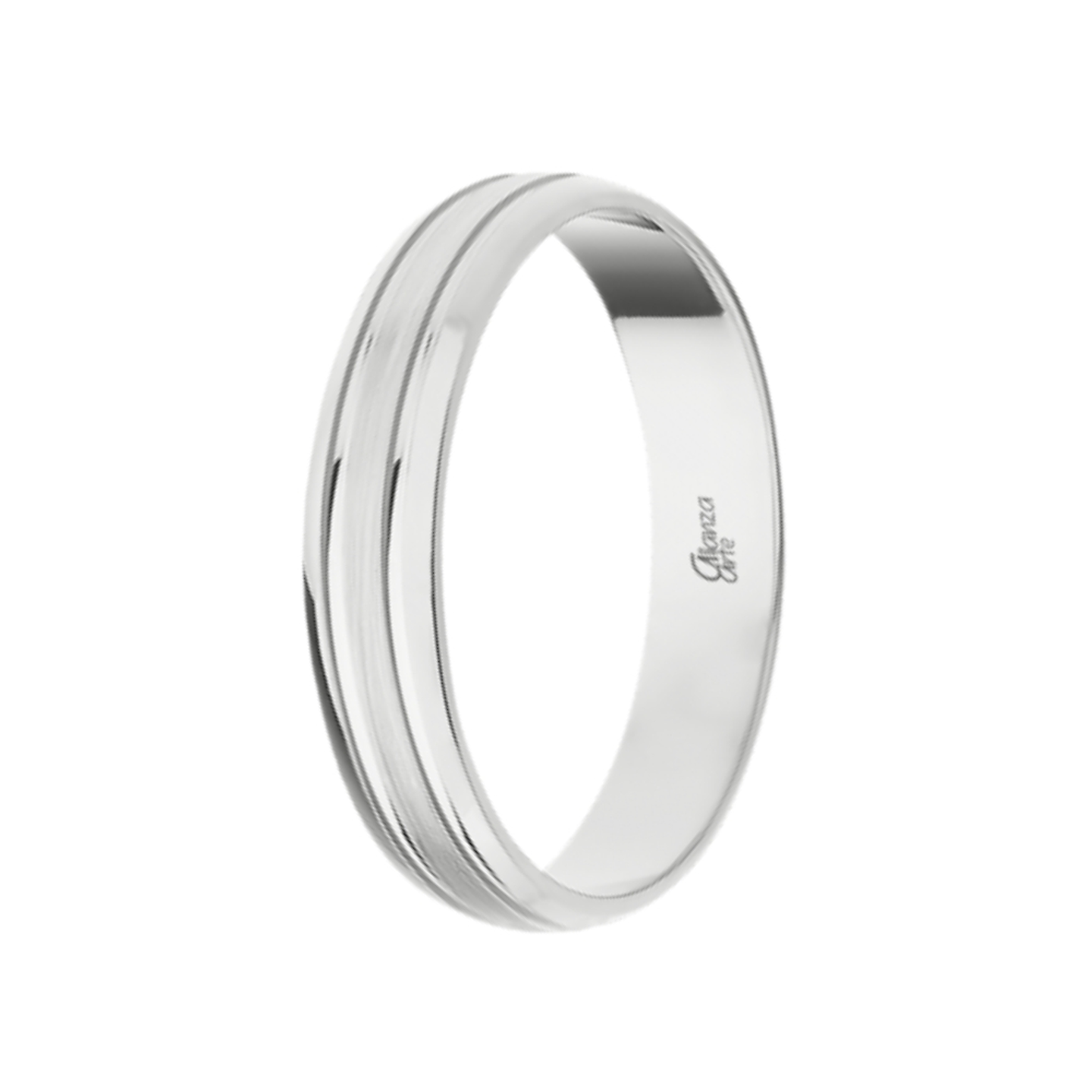 Alianza de Oro blanco 4 mm 2