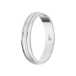 Alianza de Oro blanco 4 mm